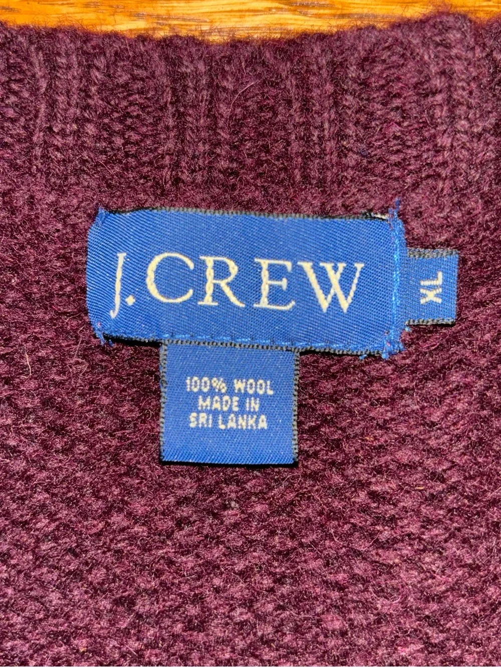 J. Crew Men’s Plum Button-Front V-Neck Cardigan